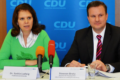 Dr. Saskia Ludwig MdL und Steeven Bretz MdL