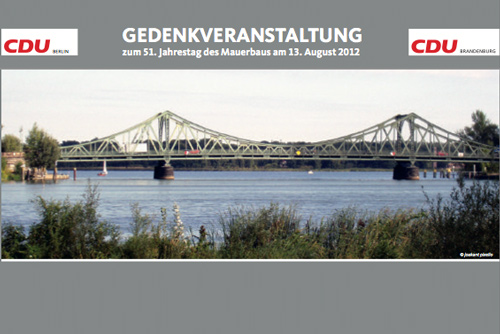 Gedenkveranstaltung an der Glienicker Brcke