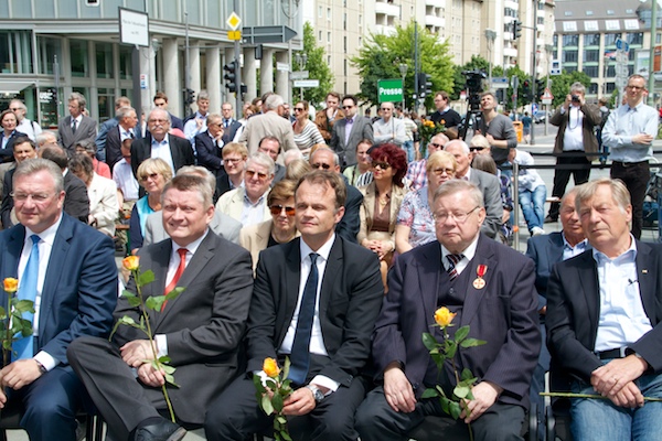 v.l.n.r.: Frank Henkel, Hermann Grhe, Klaus Gronau und Eberhard Diepgen