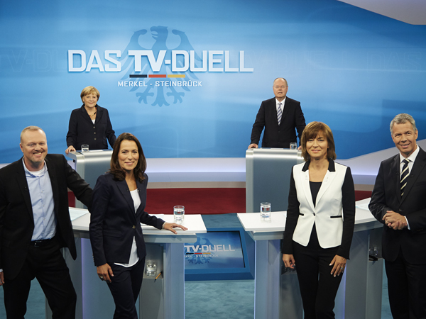 TV-Duell zwischen Angela Merkel und Peer Steinbrck (Bild: Laurence Chaperon)