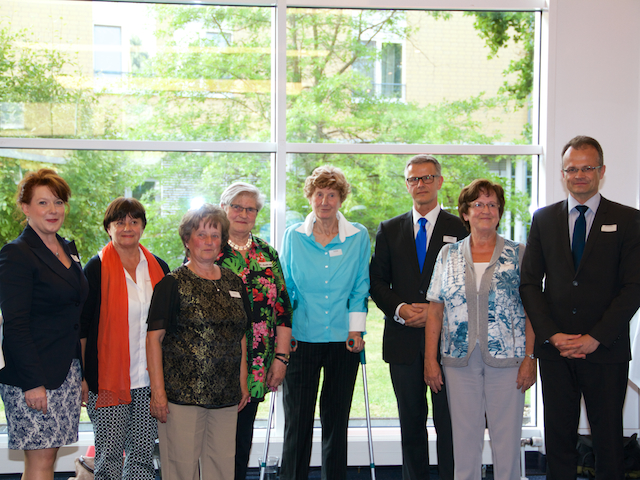 v.l.n.r.: CDU-Generalsekretrin Anja Heinrich, Roselyne Dirk (1. Platz), Rosemarie Witte (nominiert), Maria von Pawelsz-Wolf, Dr. Else Ackermann (nominiert), Matthias Nowak (2. Platz), Bianca Stimmig (3. Platz), CDU-Landesvorsitzender Prof. Dr. Michael Sc