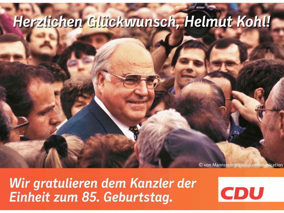 Bundeskanzler a.D. Dr. Helmut Kohl